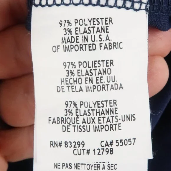 BEBE NAVY BLUE HIGH NECK HALTER RUFFLE OPEN BACK WIDE LEG JUMPSUIT SIZE 10 - Picture 4 of 9